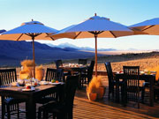 Alfresco dining with a view at Wolwdans Dunes Lodge, Namibia.