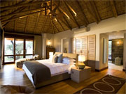Bedroom in villas like Phinda Getty Lodge, Phinda Reserve, South Africa are much larger than rooms in normal lodges.